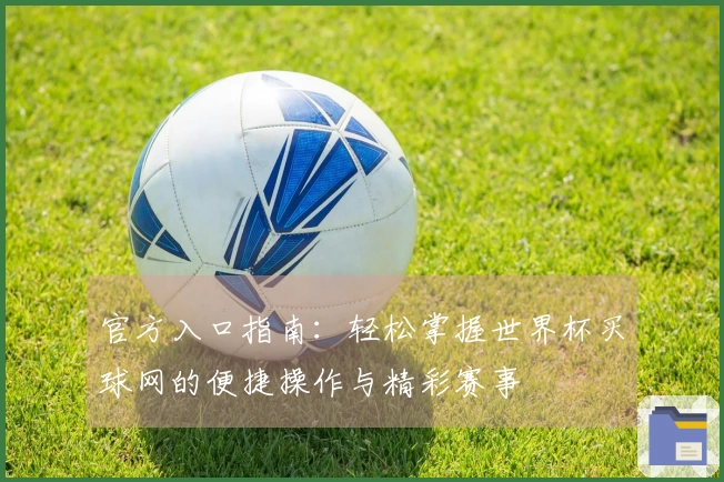 官方入口指南：轻松掌握世界杯买球网的便捷操作与精彩赛事